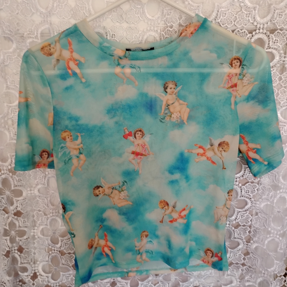 Fashion Nova Angelic Blue Top